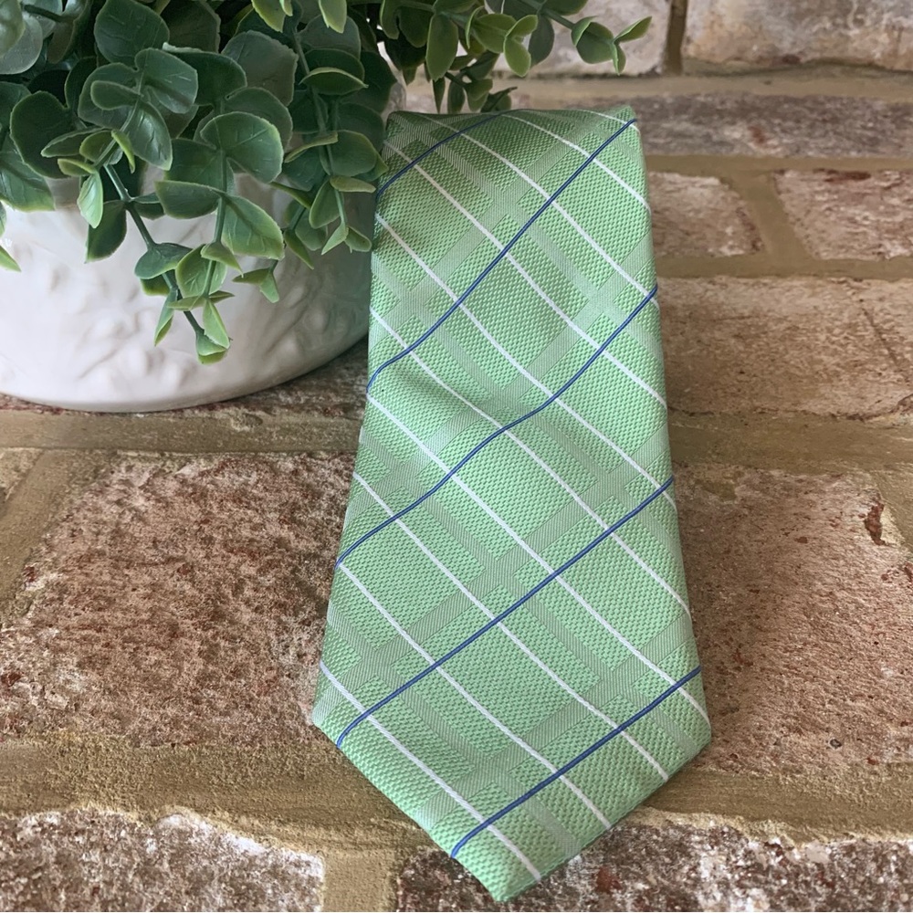 MICHAEL Michael Kors | Green and Blue Silk Tie